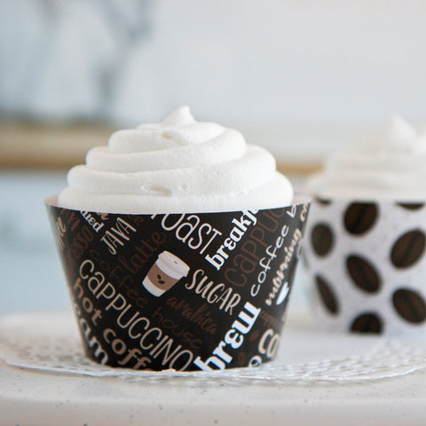 Coffee Terms Cupcake Wrapper 