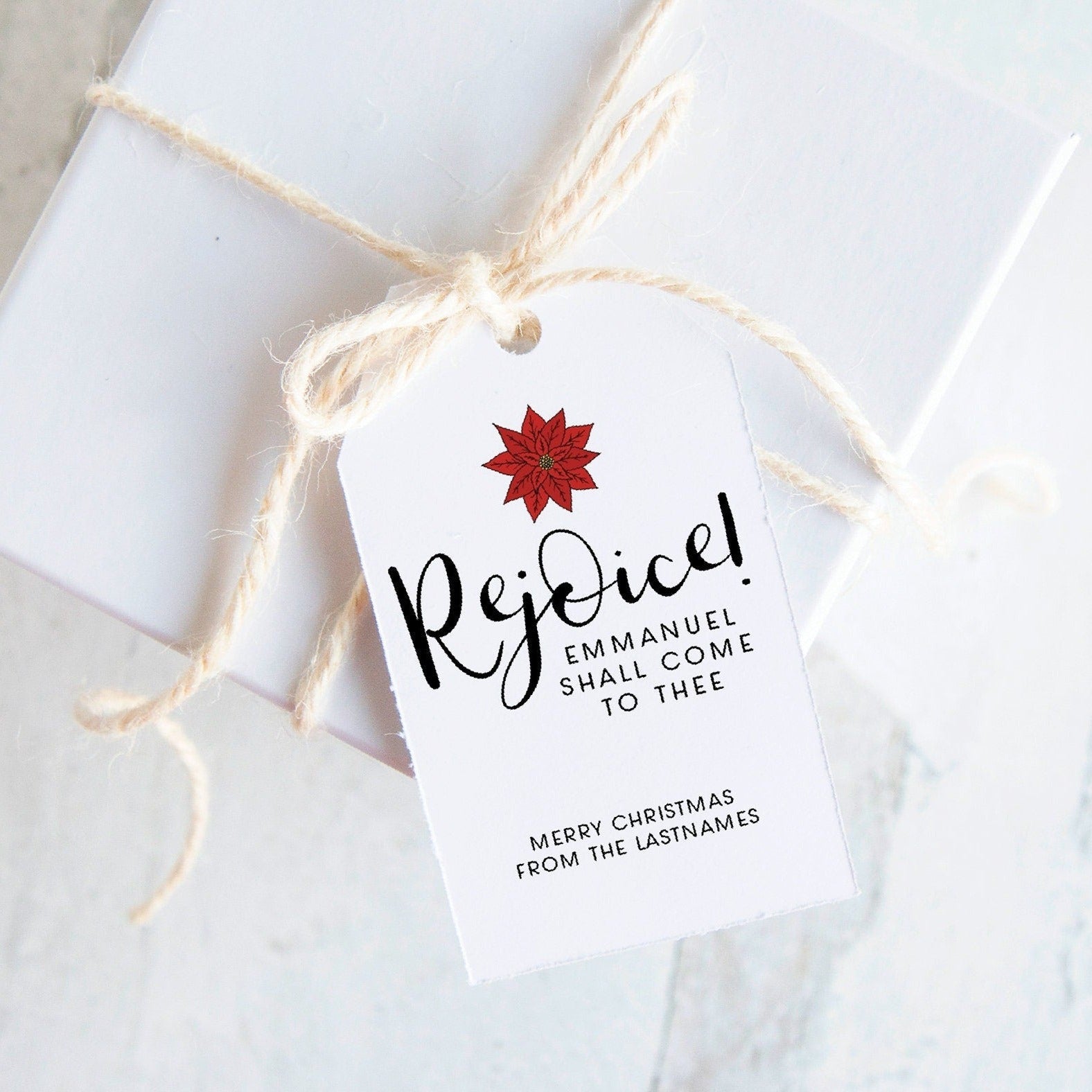 Christmas Hymn Gift Tag - Rejoice! Poinsettia – Greengate Images christmas-hymn-gift-tag-rejoice-poinsettia-greengate-images