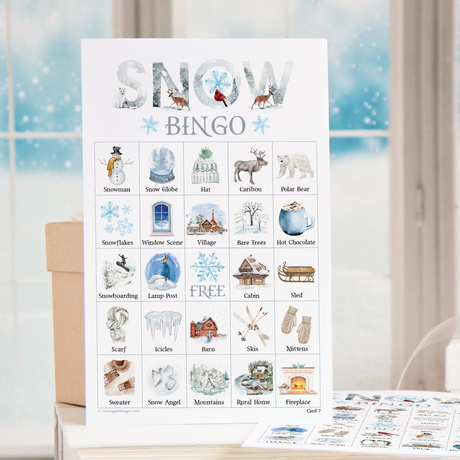 snow-bingo-greengate-images for Free Printable Winter Bingo Printable Snow Bingo – Greengate Images for Free Printable Winter Bingo Printable