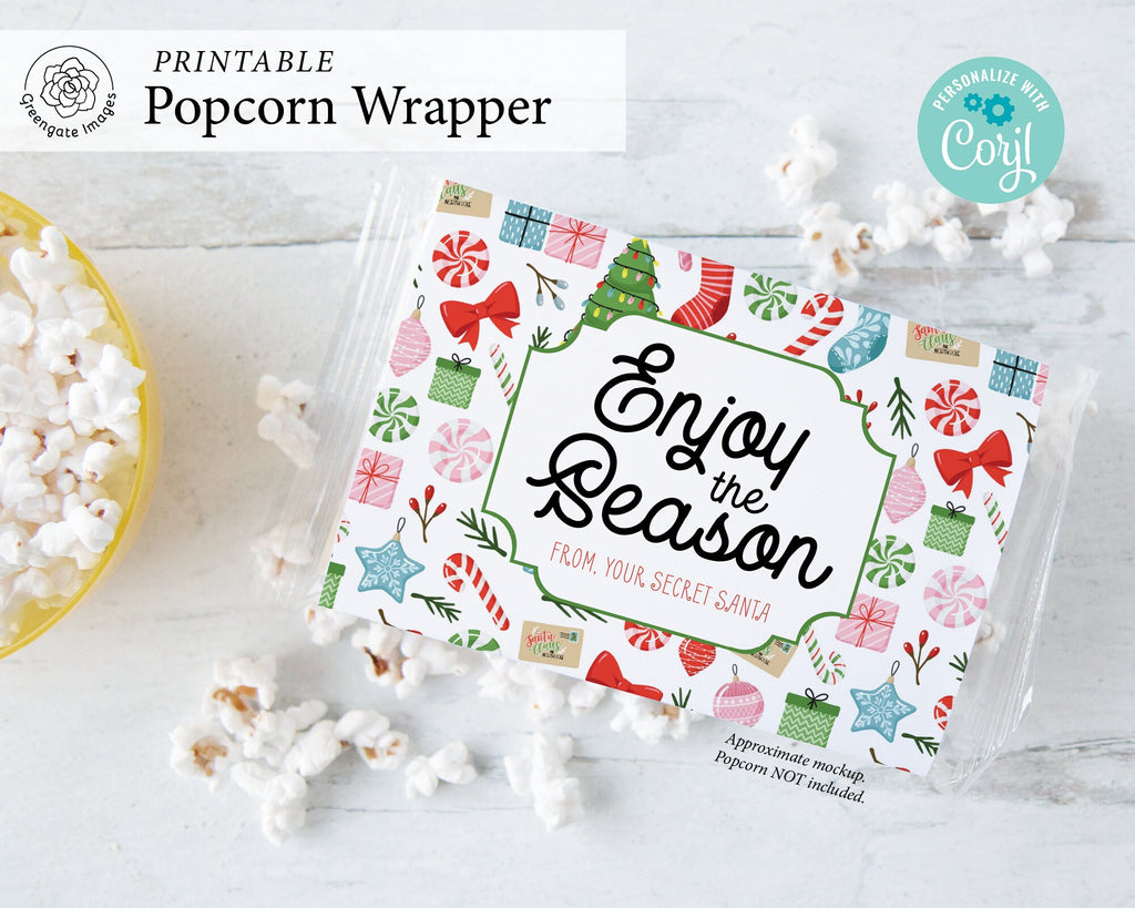 Christmas Popcorn Wrapper - General Mix Print – Greengate Images christmas-popcorn-wrapper-general-mix-print-greengate-images