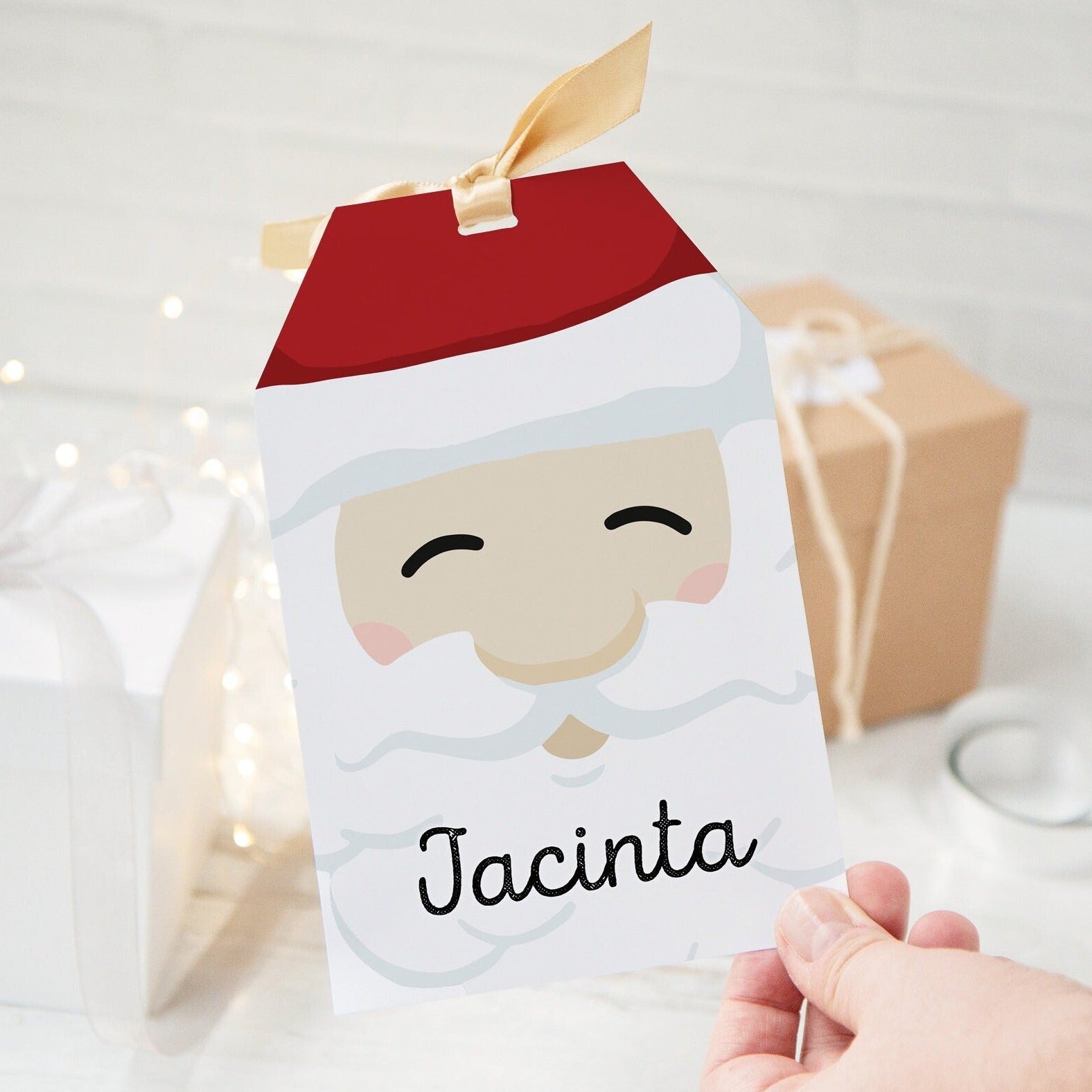 Jumbo Gift Tag - Santa Claus – Greengate Images jumbo-gift-tag-santa-claus-greengate-images