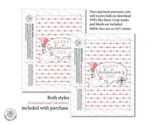 Valentine's / Galentine's Day Popcorn Wrapper - PRINTABLE microwave popcorn wrapper that's ready to download. Coral-colored pink hearts.