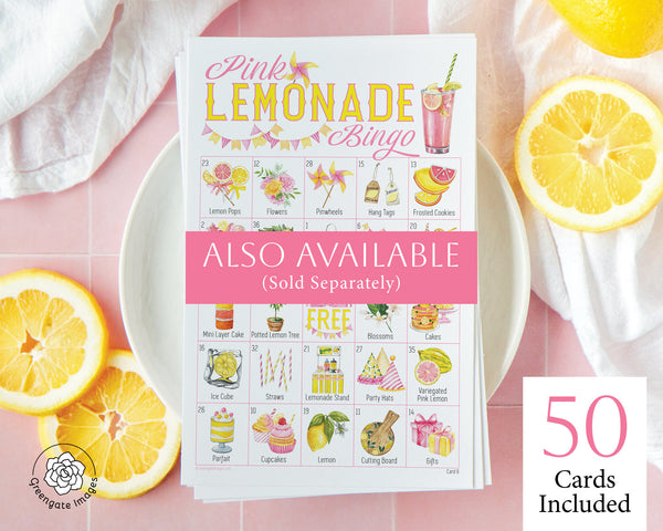 PINK Fresh Lemonade Sign - PRINTABLE Corjl 8.5x11" sign template. Pink & yellow for sale sign w/ price. Change/customize/edit price amount.