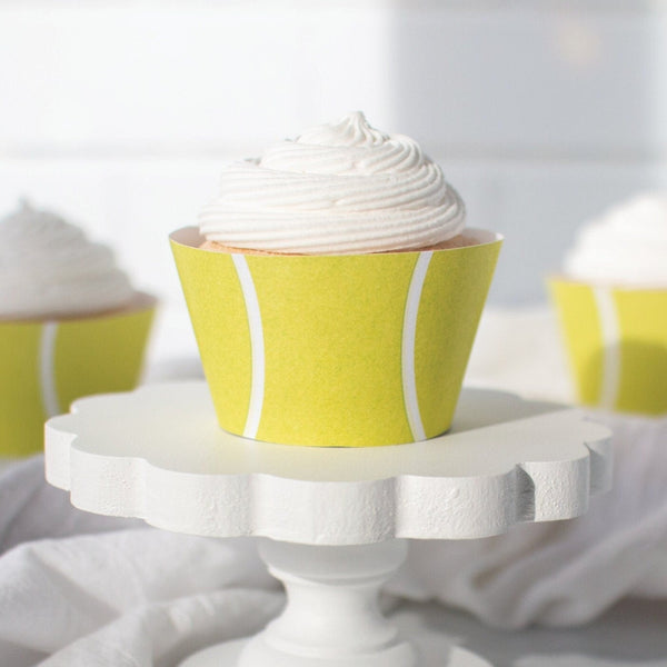 Tennis Ball Cupcake Wrappers - Printable Digital Download by Greengate Images