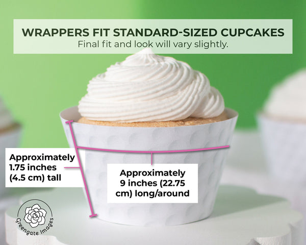 Golf Ball Texture Cupcake Wrappers - Printable Digital Download by Greengate Images