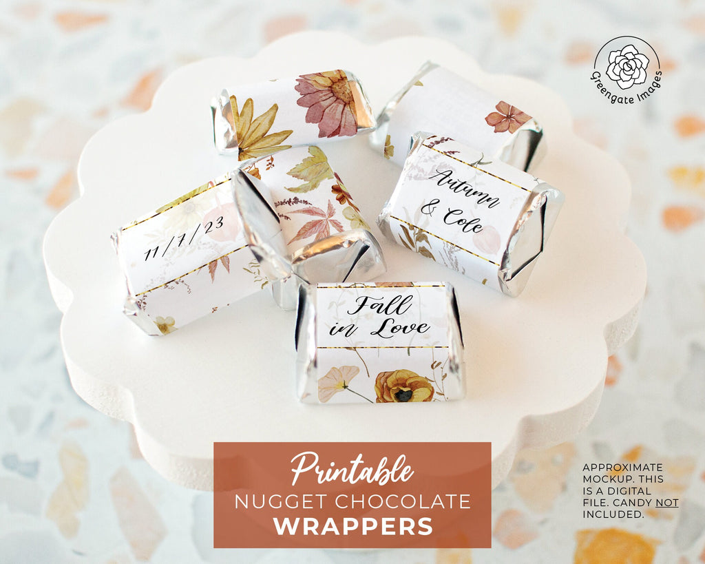 Wedding Nugget Wrappers Rustic Fall Greengate Images