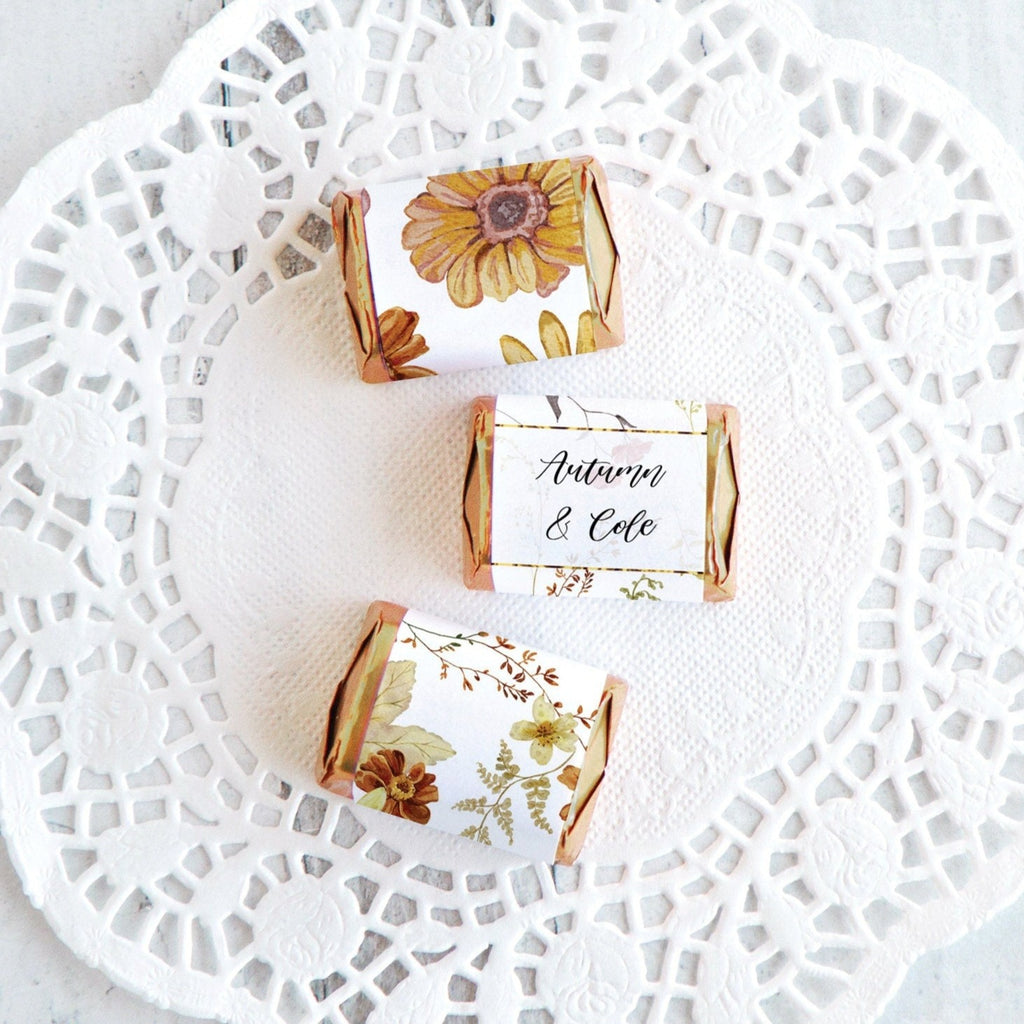 Wedding Nugget Wrappers Rustic Fall Greengate Images