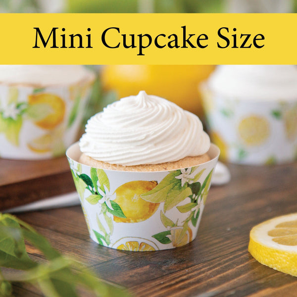 MINI Lemons and Blossoms Cupcake Wrappers - Printable Digital Download by Greengate Images