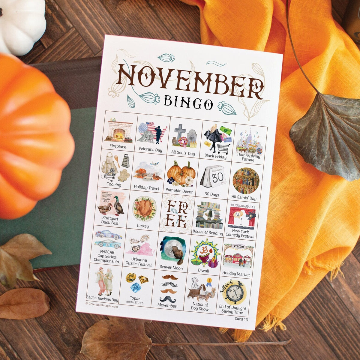 November Bingo – Greengate Images