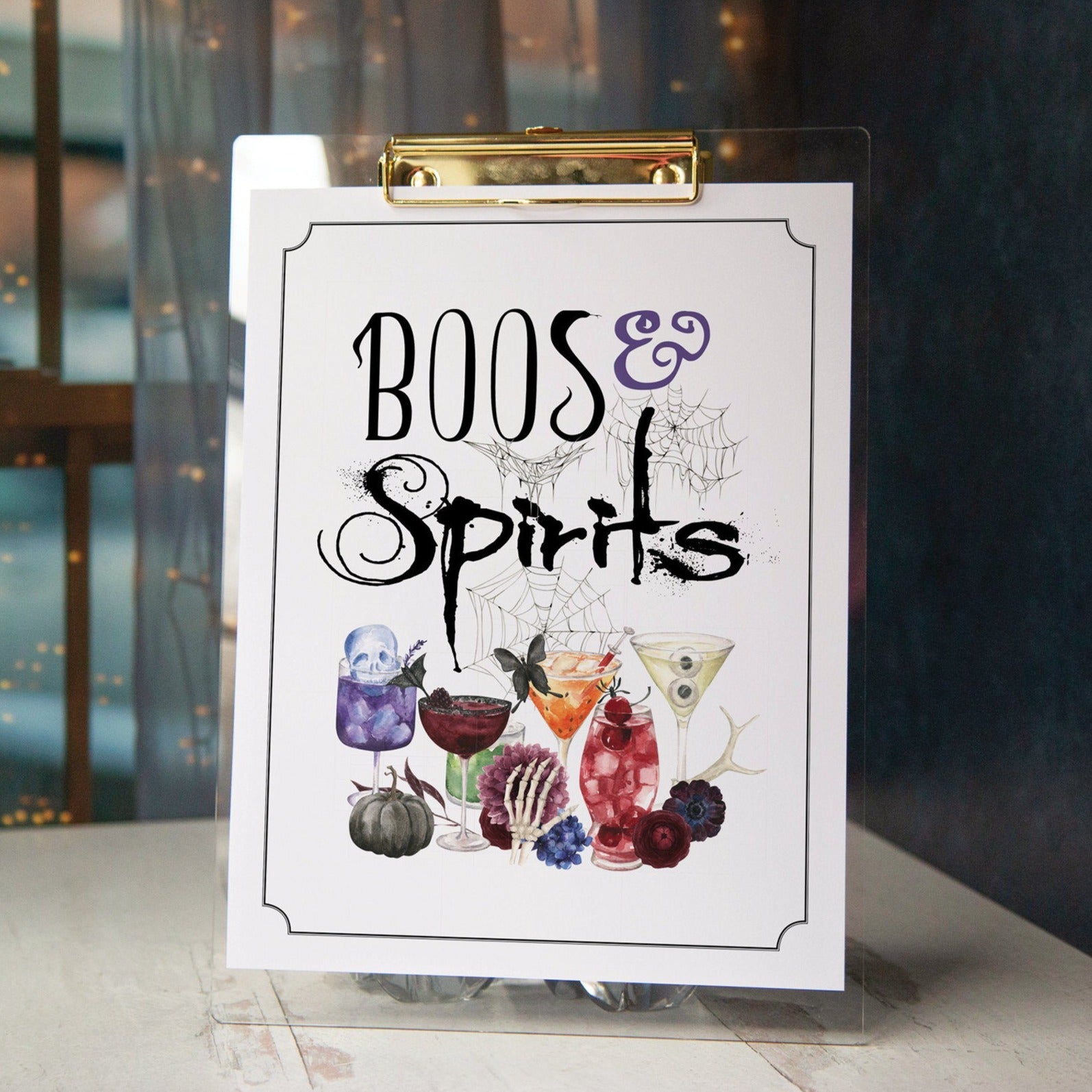 Boos & Spirits Halloween Sign Greengate Images