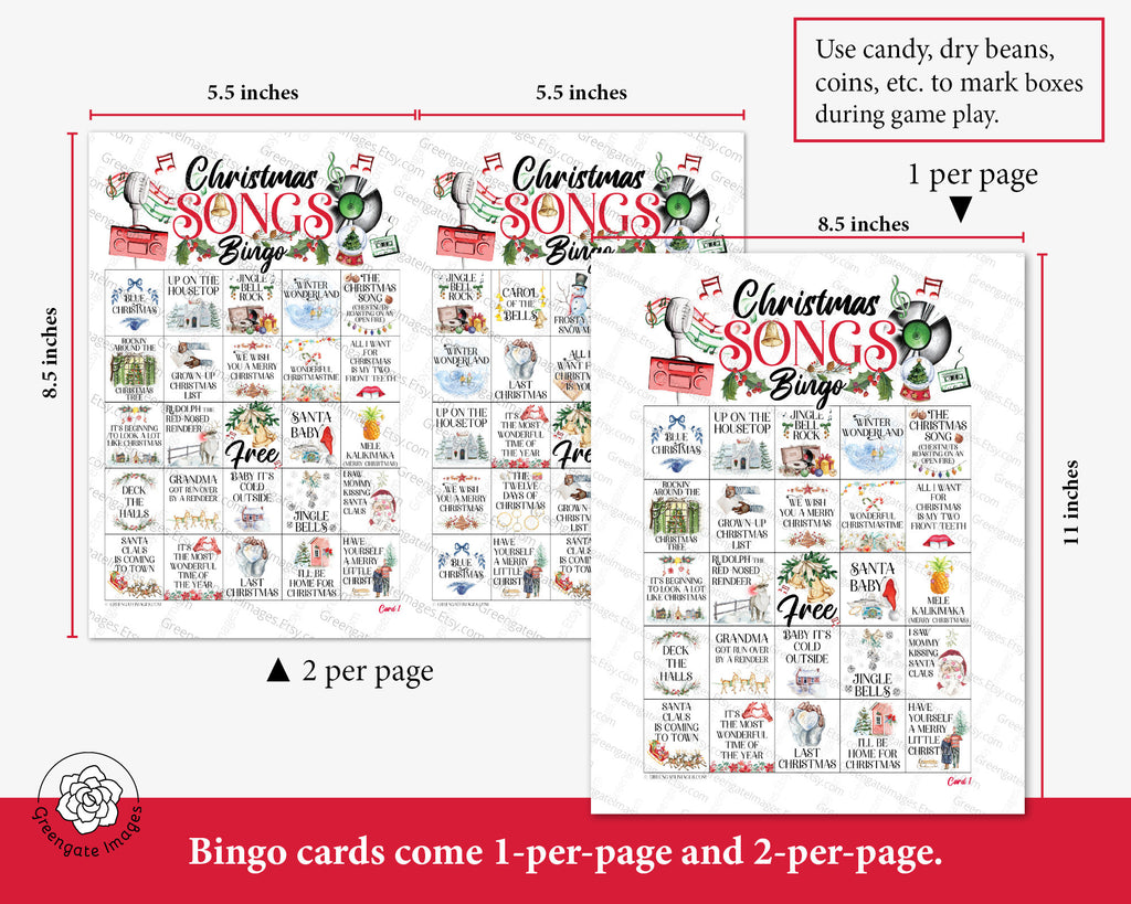 christmas-song-bingo-greengate-images for Christmas Song Bingo Free Printable Christmas Song Bingo – Greengate Images for Christmas Song Bingo Free Printable
