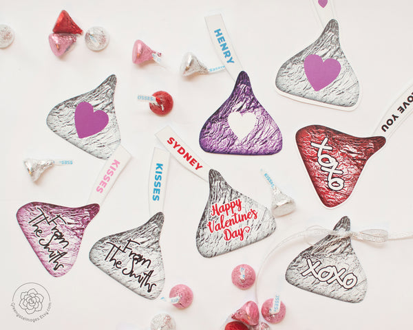 Hershey Kiss Gift Tags - Any Color