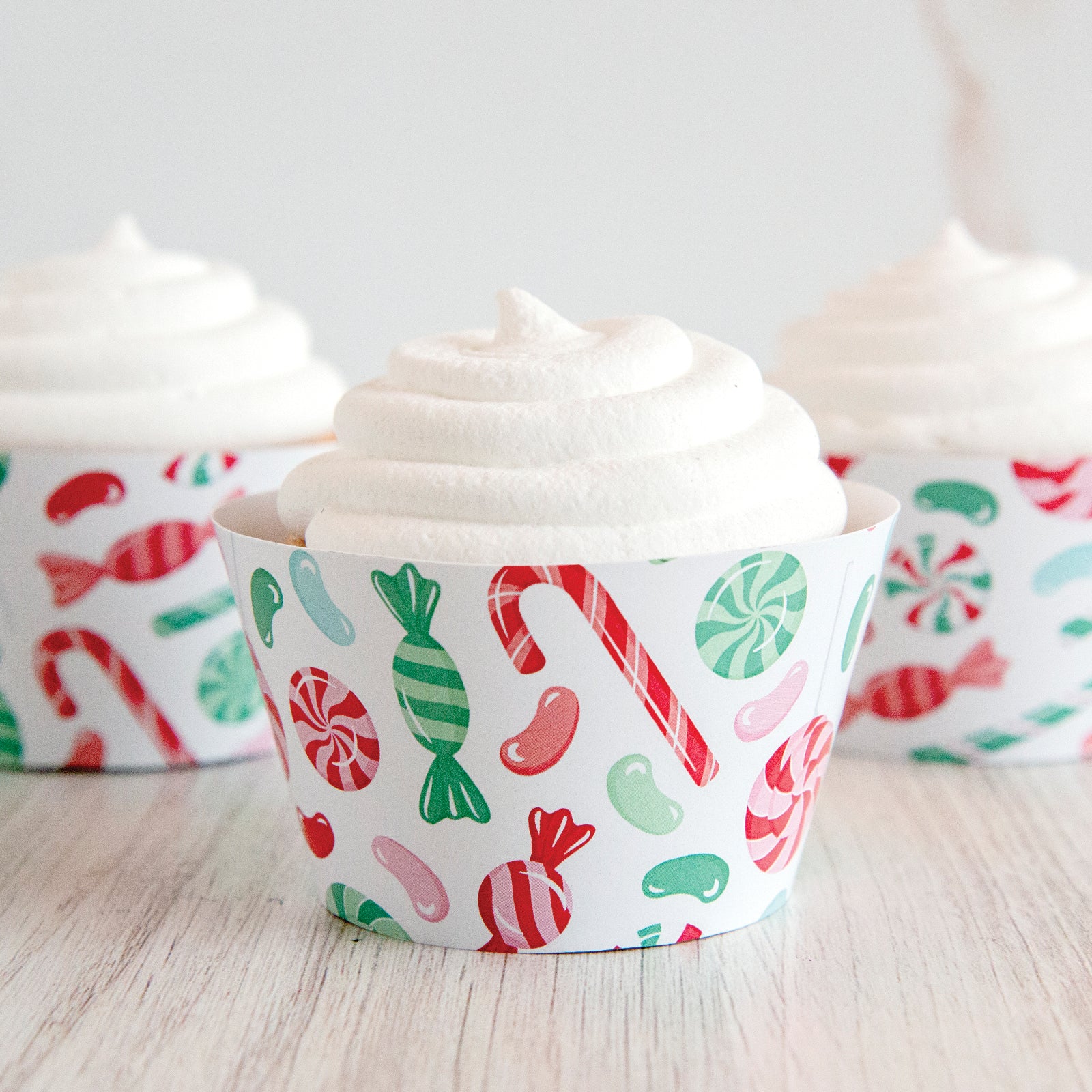 Peppermint Candy Cupcake Wrappers