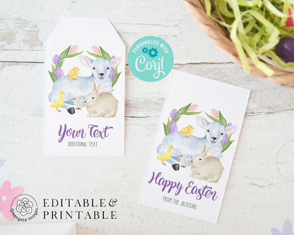 Easter / Spring Gift Tags - Animals