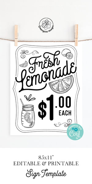 Fresh Lemonade Sign - Greengate Images