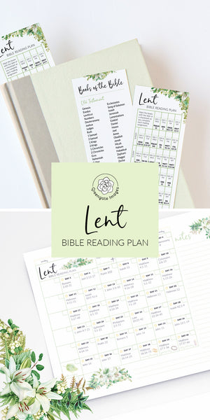 40-Day Lent Bible Reading Plan - Easter Lily Design