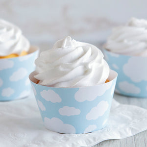 Cloud Cupcake Wrapper - Light Blue