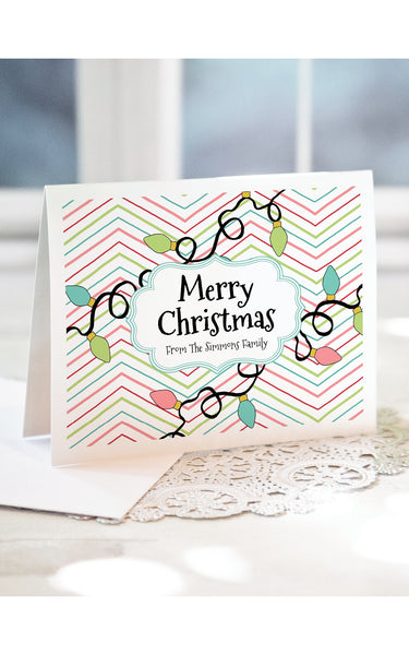 Christmas Note Card - String Lights