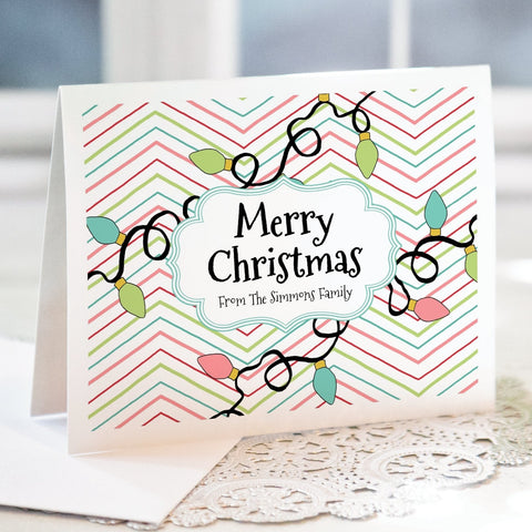 Christmas Note Card - String Lights