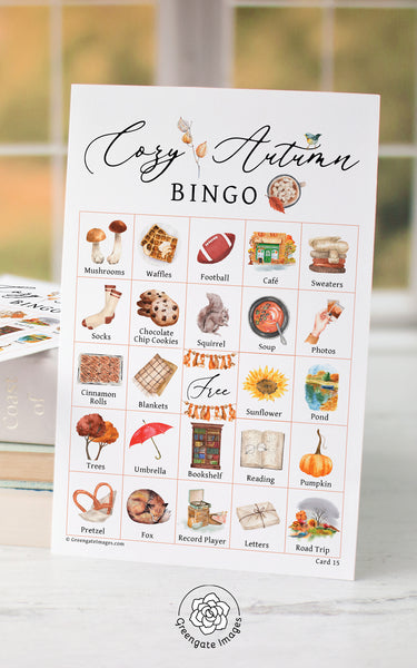 Cozy Autumn Bingo Cards