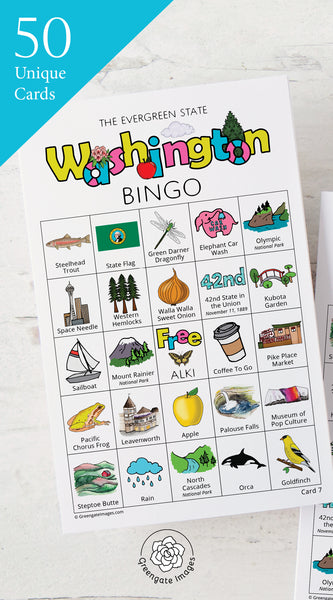 Washington State Bingo - Greengate Images