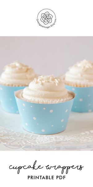 Light Blue Snow Cupcake Wrappers