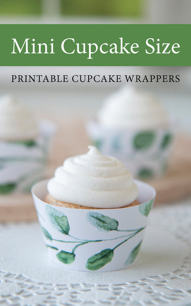 MINI Greenery Cupcake Wrappers
