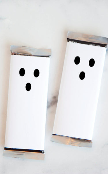 Minimalist Ghost Candy Bar Wrappers