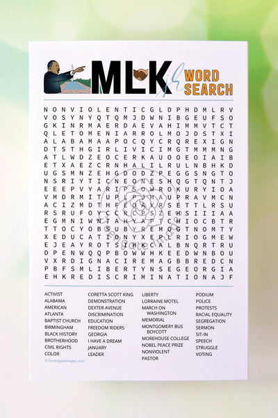 MLK Word Search