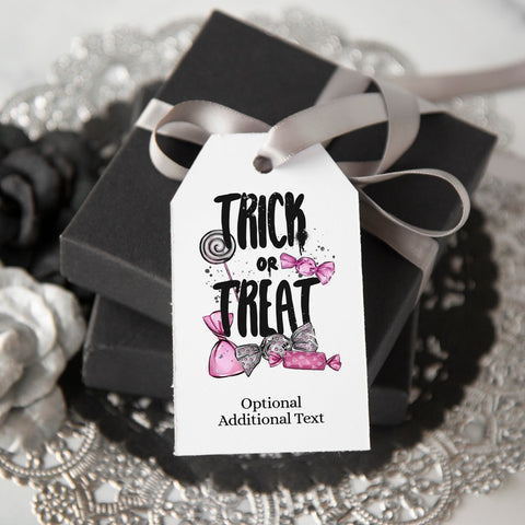 Trick or Treat Gift Tag - Halloween Pink Candy