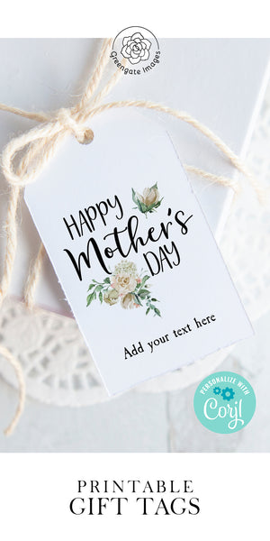 Mother's Day Gift Tags - Ivory Rose - Greengate Images