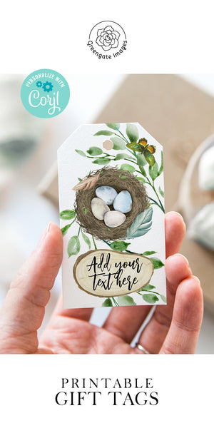 Spring Gift Tag - Nest of Eggs
