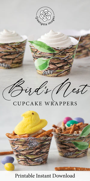 Bird's Nest Cupcake Wrappers