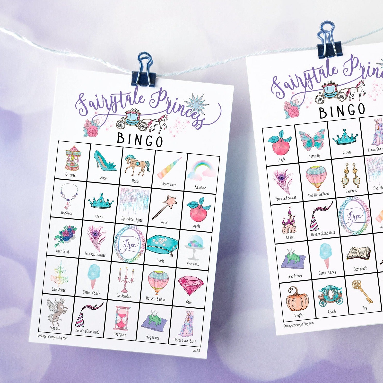 Fairytale Princess Bingo - Greengate Images