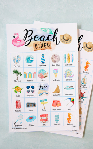 Beach Bingo - Colorful
