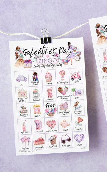 Galentine's Day Bingo - Lavender and Pink