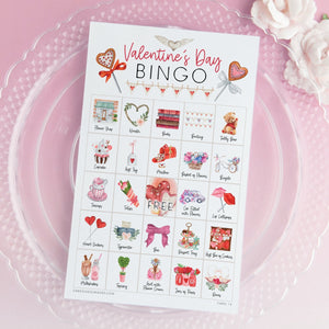 Valentine's Day Bingo - Watercolor