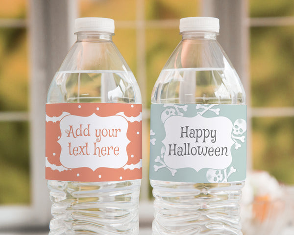 Pastel & Floral Halloween Water Bottle Label Trio