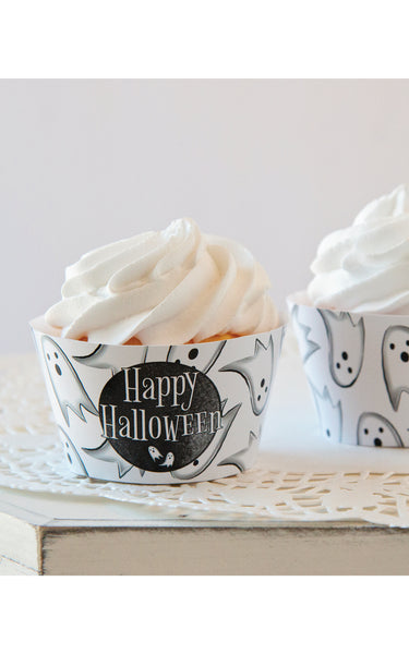Ghost Halloween Cupcake Wrapper