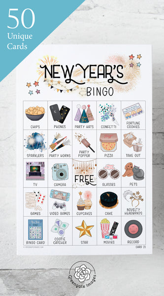 New Year's Kid/Teen-Friendly Bingo - No alcohol references