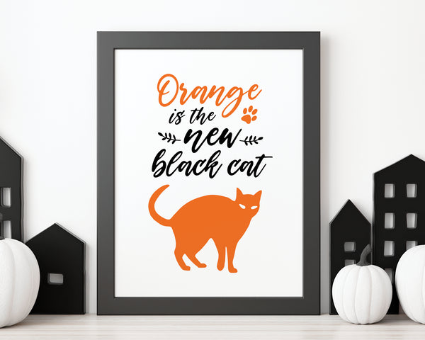 Halloween Cat 8x10" Printable Wall Art
