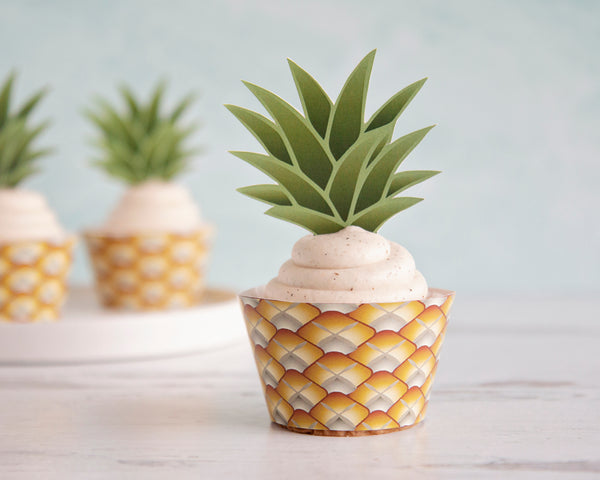 Pineapple Cupcake Wrappers and Toppers