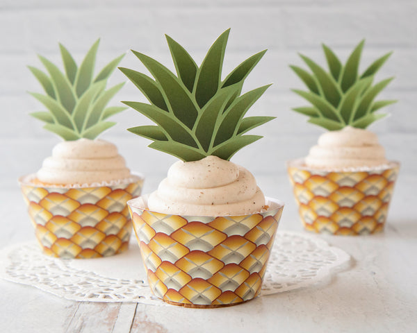 Pineapple Cupcake Wrappers and Toppers