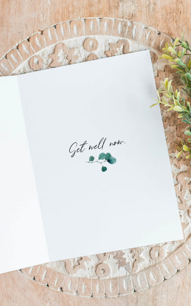 Get Well Now Card - Pocketwatch and Greenery