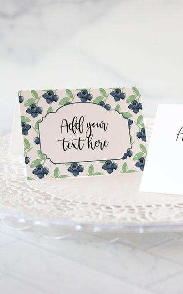 Blueberry Buffet Signs / Place Cards Duo