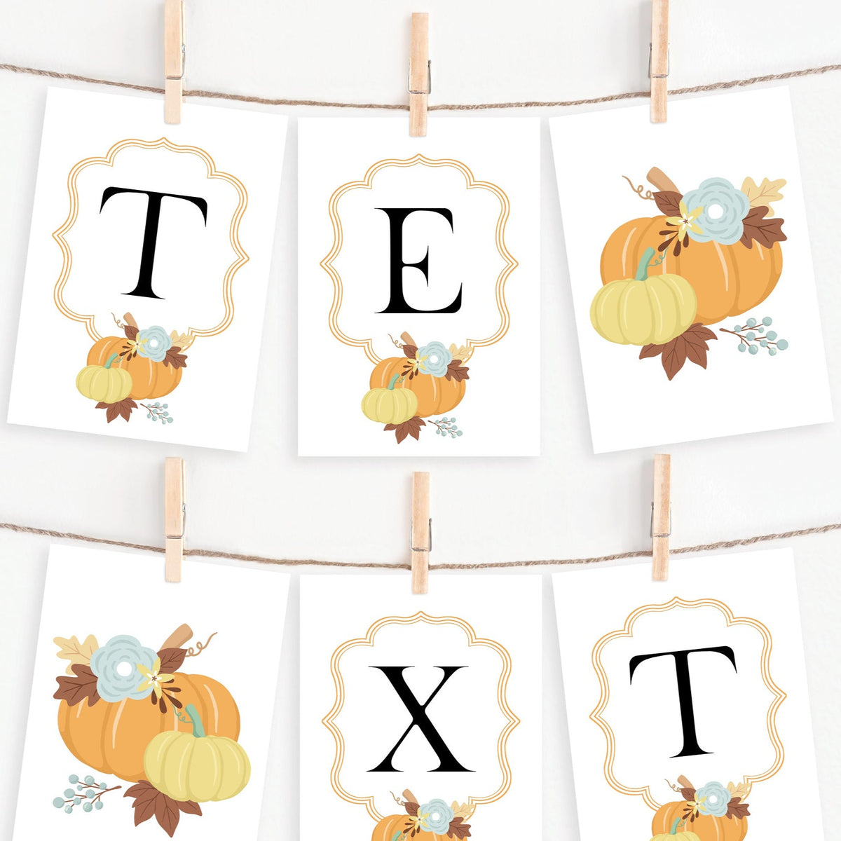 Fall/Thanksgiving Pumpkin Banner – Greengate Images