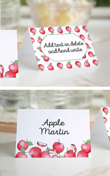 Red Apple Place Cards Duo