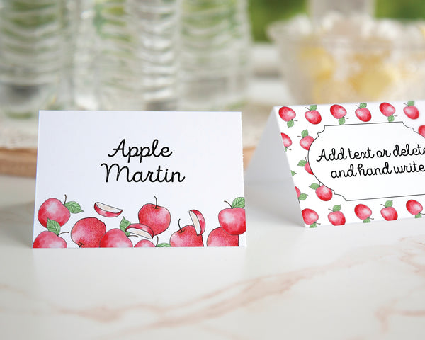 Red Apple Place Cards Duo