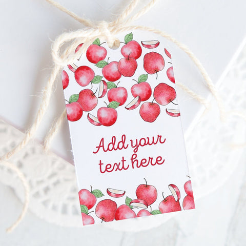 Red Apple Gift Tag