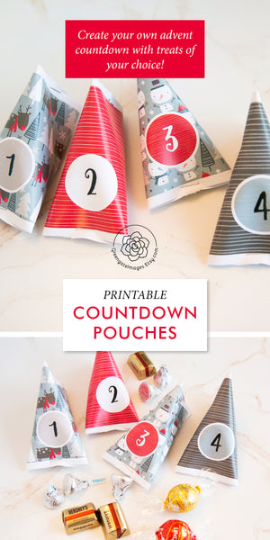 Quick/Easy DIY Advent Calendar Pouches - Reindeer and Snowmen